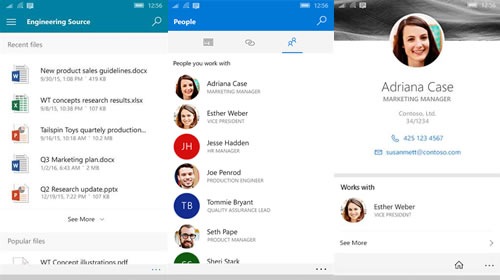  Windows 10 Mobile   Office Delve  SharePoint