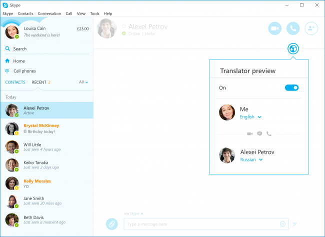 Skype Translator     