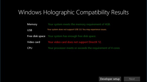 Стали известны некоторые системные требования Windows Holographic