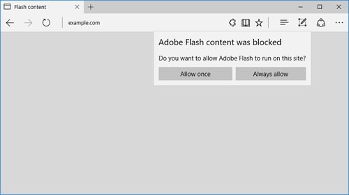 Microsoft Edge  -  Flash