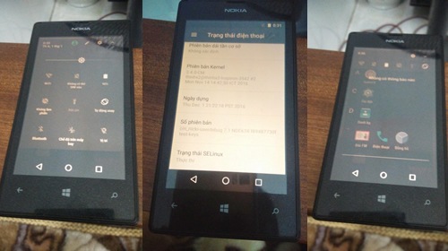Ha Lumia 520 успешно запущен Android 7.1