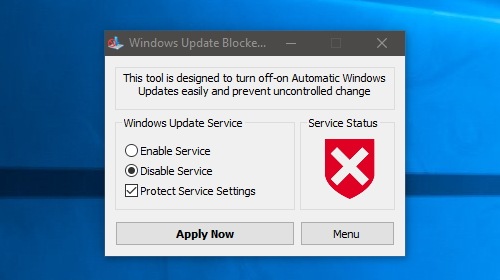 Windows Update Blocker — ещё один простой способ отказа от обновлений