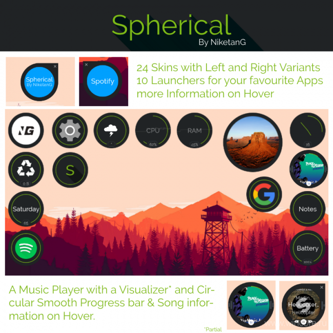 Spherical      Rainmeter