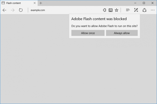 Microsoft Edge  -  Flash