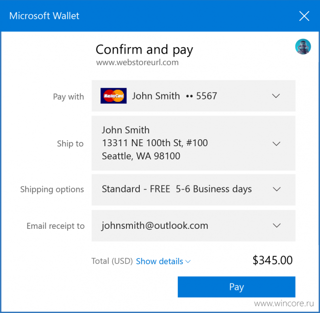 В Microsoft Edge будет проще совершать платежи