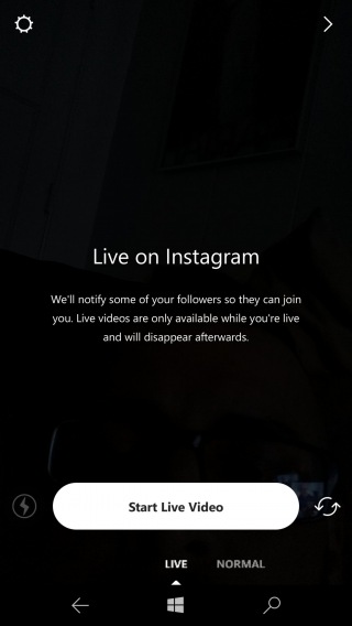 Instagram для Windows 10 получил поддержку Live Video