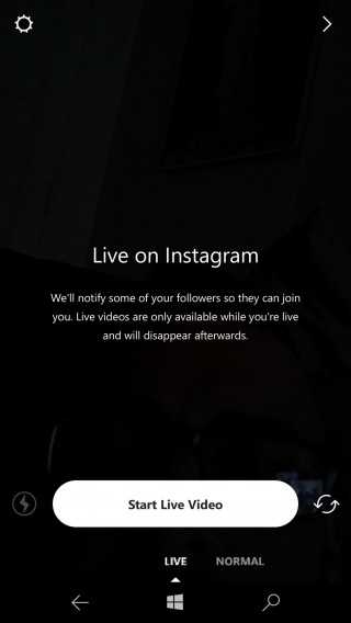 Instagram  Windows 10   Live Video