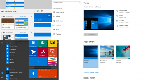 Папки для плиток, новая версия Edge и другие новшества Windows 10 14997
