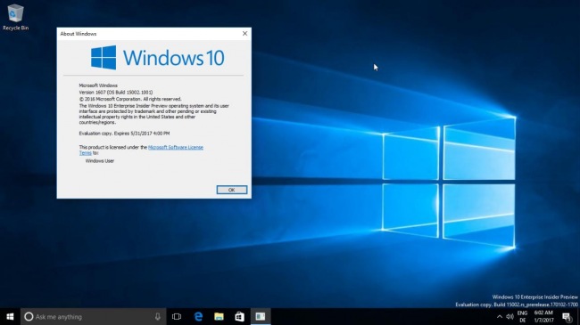    Windows 10 Creators Update    15002