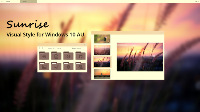 Sunrise W10 — солнечная тема для Windows 10