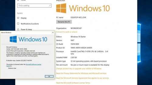 Новые редакции Windows 10: Cloud и Starter