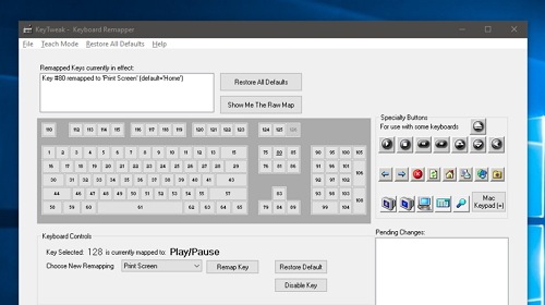 KeyTweak — изменяем назначение клавиш клавиатуры