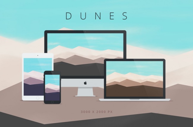 Dunes — минималистичные векторные обои