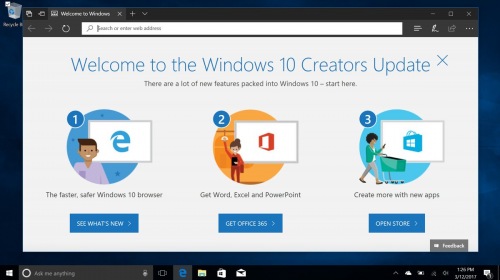 : Microsoft      Windows 10 Creators Update