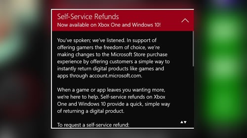 Microsoft разрешила возвращать деньги за купленные игры и приложения