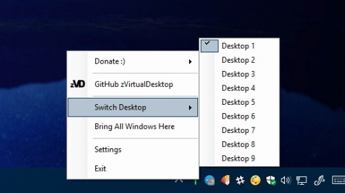 zVirtualDesktop — ещё один способ управления виртуальными рабочими столами