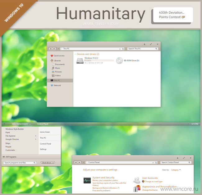 Humanitary — светлая тема в духе macOS