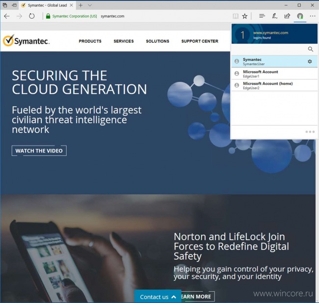   Norton Identity Safe     Microsoft Edge