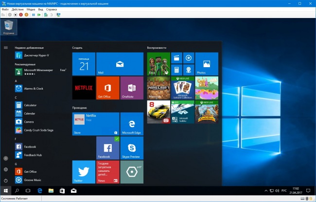 Разработчикам предложены виртуальные машины с Windows 10 Creators Update