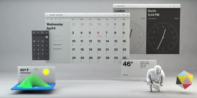 Концепты от Microsoft: новый Проводник, Почта, Календарь и виджеты
