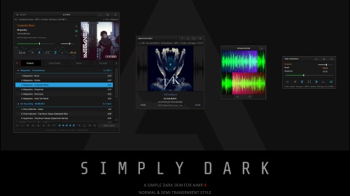 Simply Dark — простая тёмная обложка для AIMP4