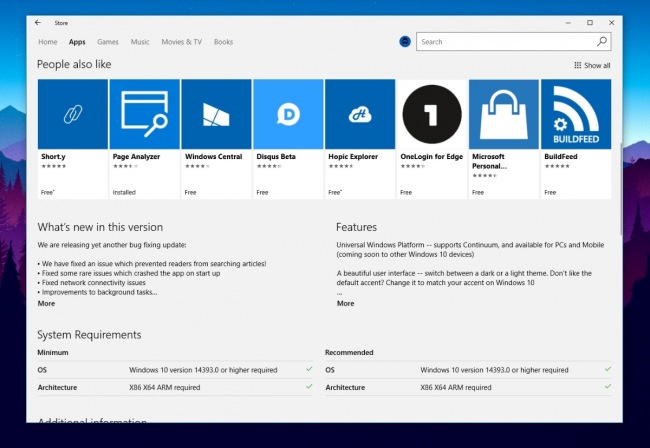 Microsoft тестирует обновлённый дизайн для Магазина Windows