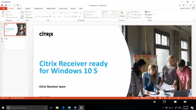  Windows 10 S   Citrix Receiver