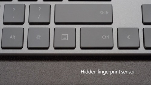 Microsoft представила клавиатуру со встроенным сканером отпечатка пальца