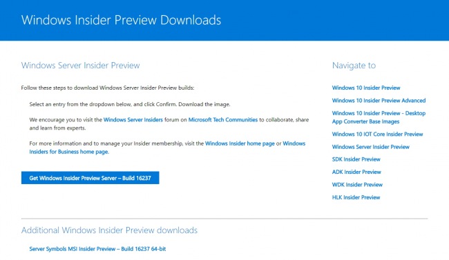    Windows Server Insider Preview