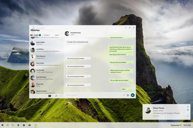 :   WhatsApp  Windows 10