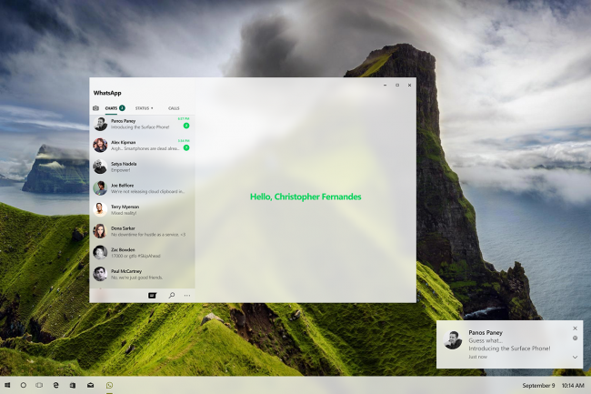 :   WhatsApp  Windows 10