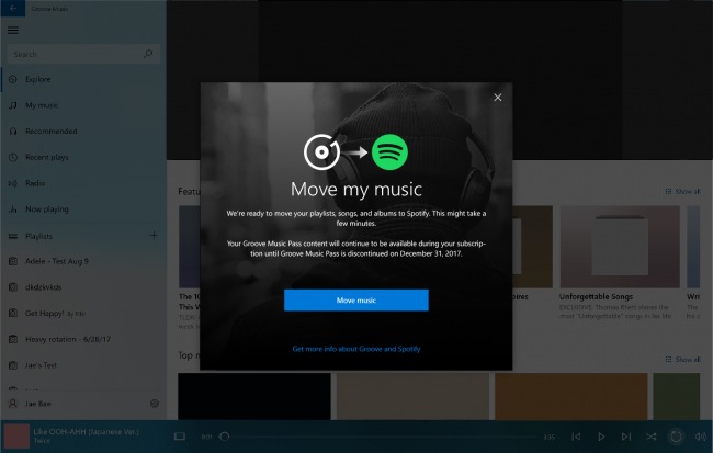 Microsoft закрывает музыкальный сервис Groove Music