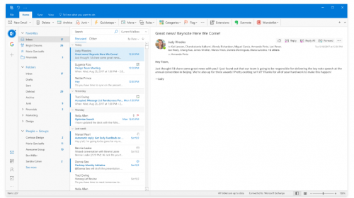 Для почтового клиента Outlook готовится обновлённый интерфейс