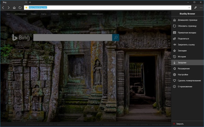 BlueSky Browser       Windows 10