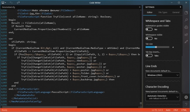 Code Writer     Windows 10