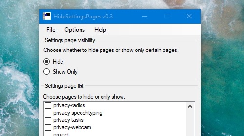 HideSettingsPages — скрываем страницы в «Параметрах»