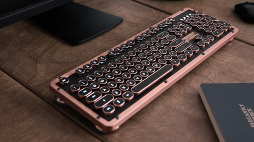 AZIO Retro Classic BT — беспроводная клавиатура с винтажным дизайном