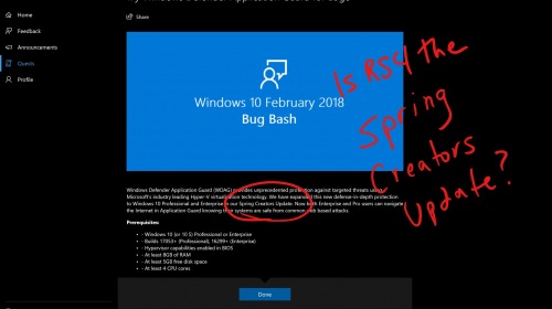 Windows 10 1803 может получить имя Spring Creators Update?