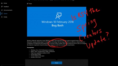 Windows 10 1803    Spring Creators Update?