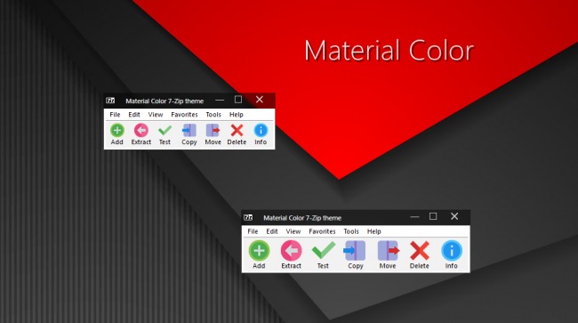 Material Color     WinRAR  7-Zip