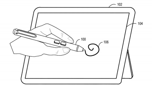 Microsoft оформила патент на цифровое перо с сенсорным зажимом