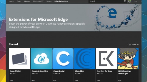 В Microsoft Store тестируется раздел для расширений Microsoft Edge