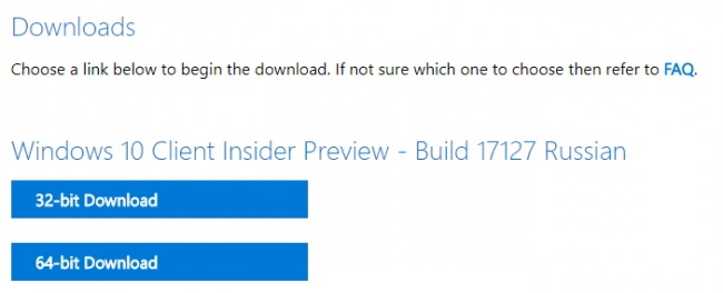 Windows Insider: опубликованы ISO-образы Windows 10 Insider Preview 17127