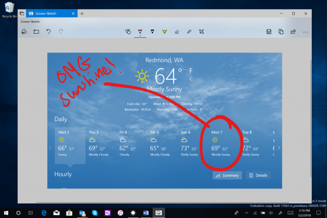 Windows Insider:  17661     Skip Ahead