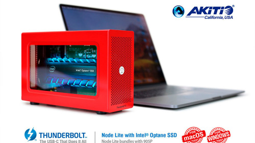 Akitio Special Edition Node Lite     Intel Optane 905P SSD  Thunderbolt 3