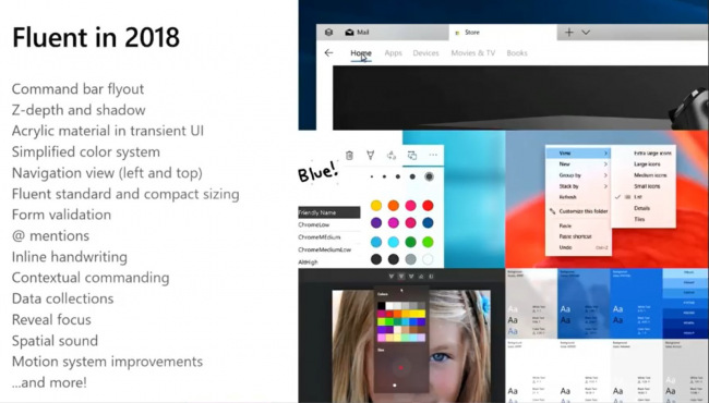 Fluent Design 2018: ,      