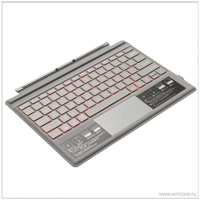 Megoo Surface Keyboard Case — чехол-клавиатура с подсветкой