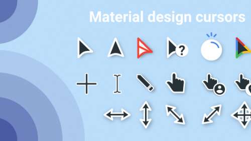 Material Design Cursors Dark — компактные указатели в материальном стиле