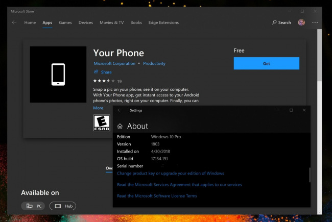      Windows 10 April 2018 Update ( )