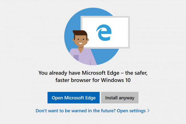Microsoft попробовала более агрессивный способ продвижения Edge